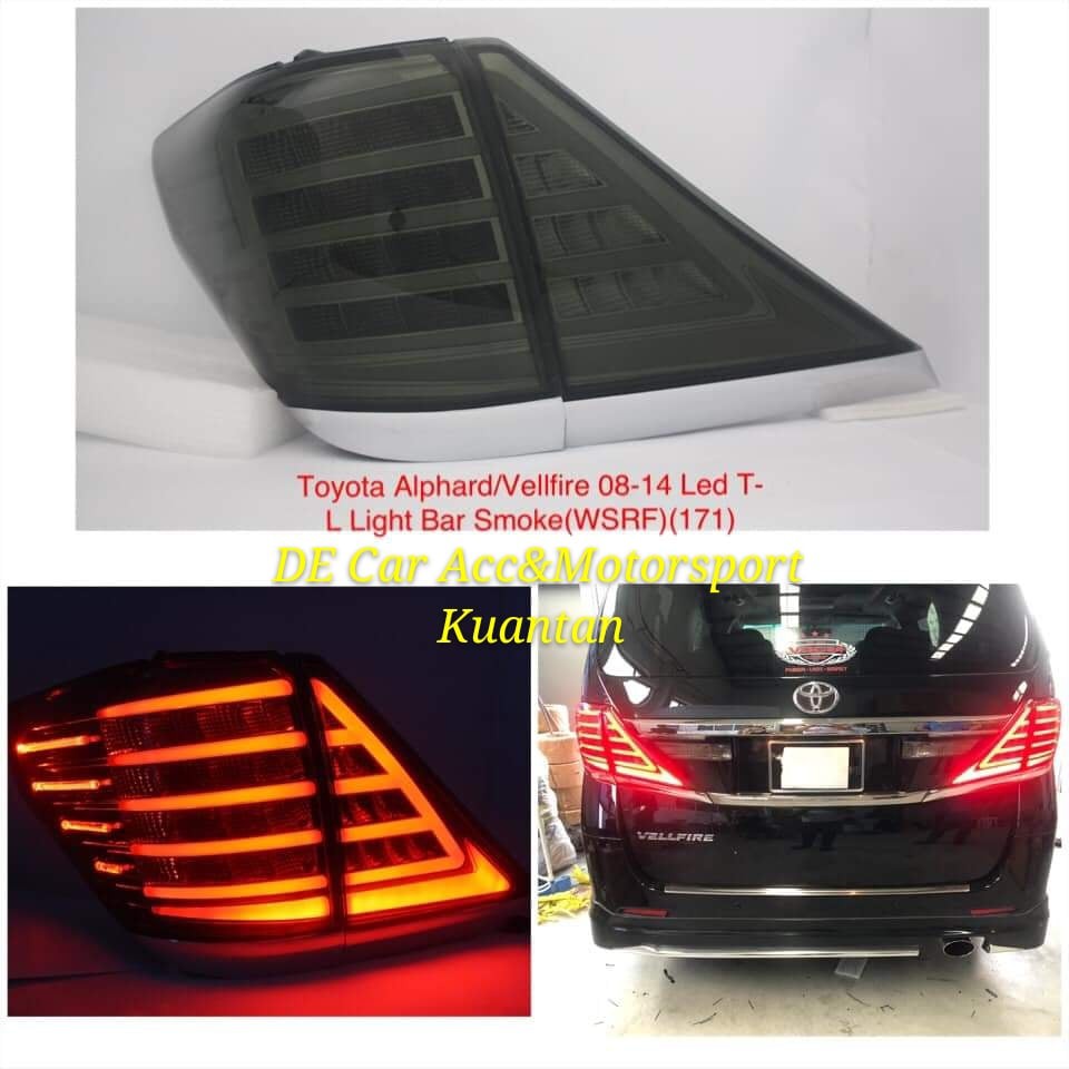 Toyota Alphard Vellfire Revo Led Tail Lamp Light Bar Smoke Set