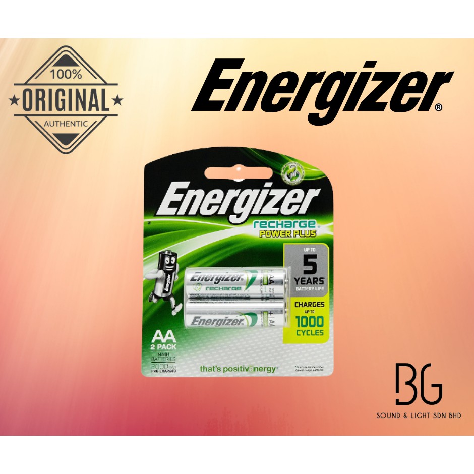 Energizer Recharge Power Plus AA 2pack 1500mAh NH15rp2pp Shopee