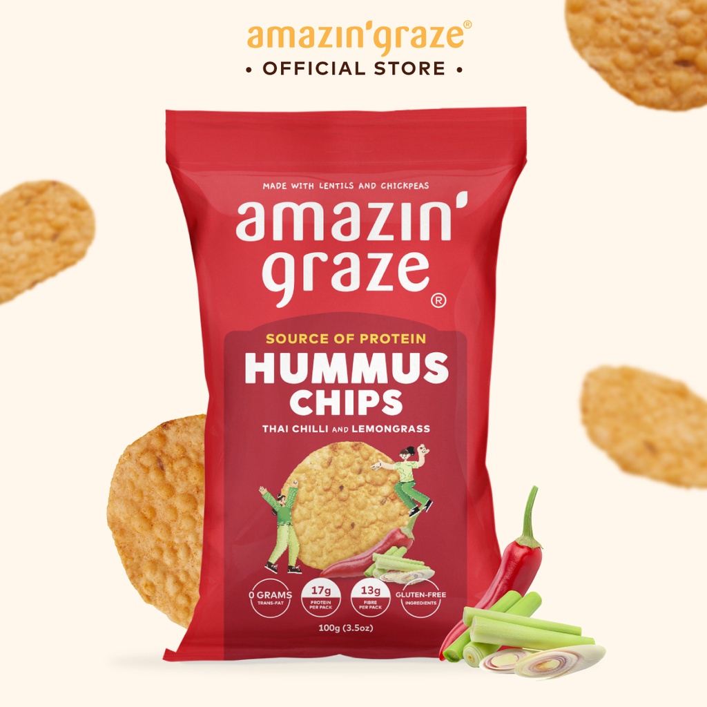 Amazin Graze Hummus Chips Thai Chilli Lemongrass G Shopee Malaysia