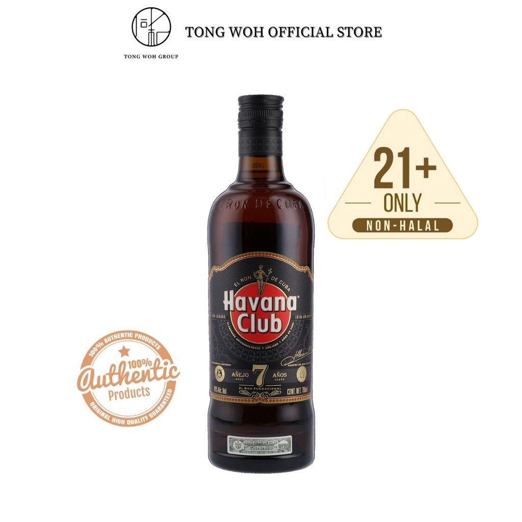 Havana Club 7 Years Old Dark Rum 750ml Shopee Malaysia