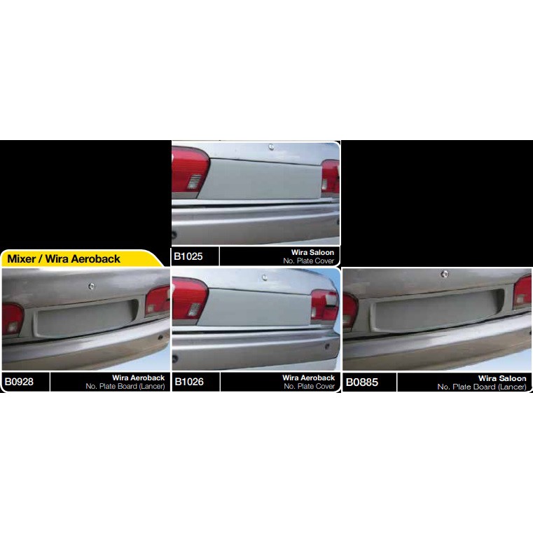 Proton Wira Aeroback Sedan Saloon Rear Boot Trunk Plate Cover Shopee