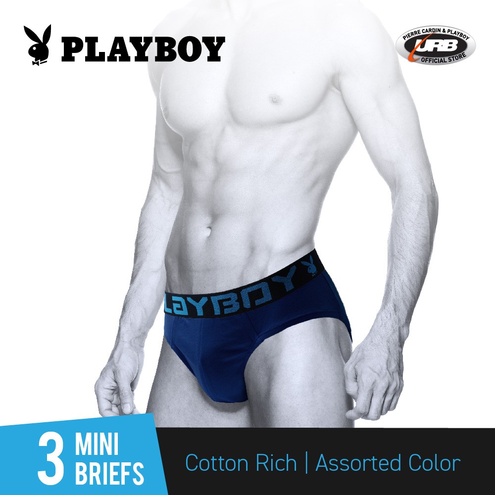 3 Pieces Cotton Playboy Men S Mini Briefs Underwear B122475 3115