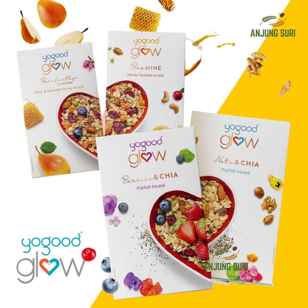 Parfait Muesli Oat Bran Chia Seeds Yogood Glow Gm Wholegrain Fruits