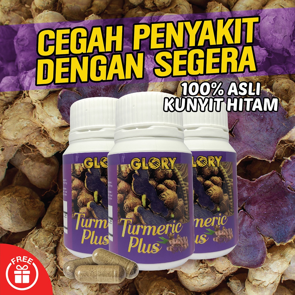 Glory Kunyit Hitam Kapsul Kunyit Hitam Black Tumeric 40 Capsules