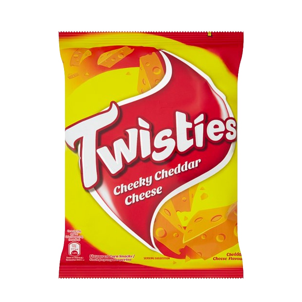 Packs Large Twisties Cheeky Cheddar Cheese Corn Snack Snacks G Each