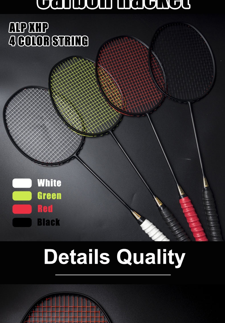 ALP XHP 6U G4 T700 100 Full Carbon Fiber Racket Badminton With Tied