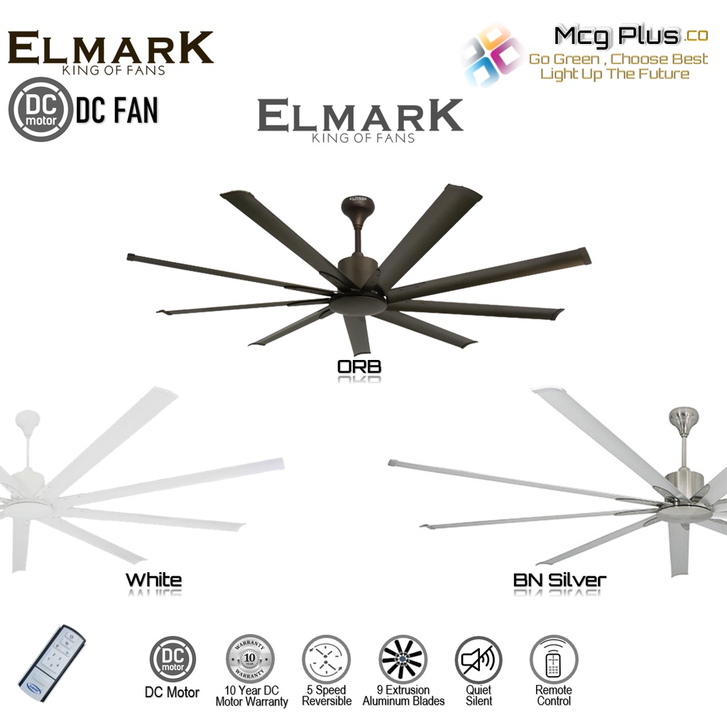 Elmark He Orb White Bn Silver Speed Reversible Remote Control