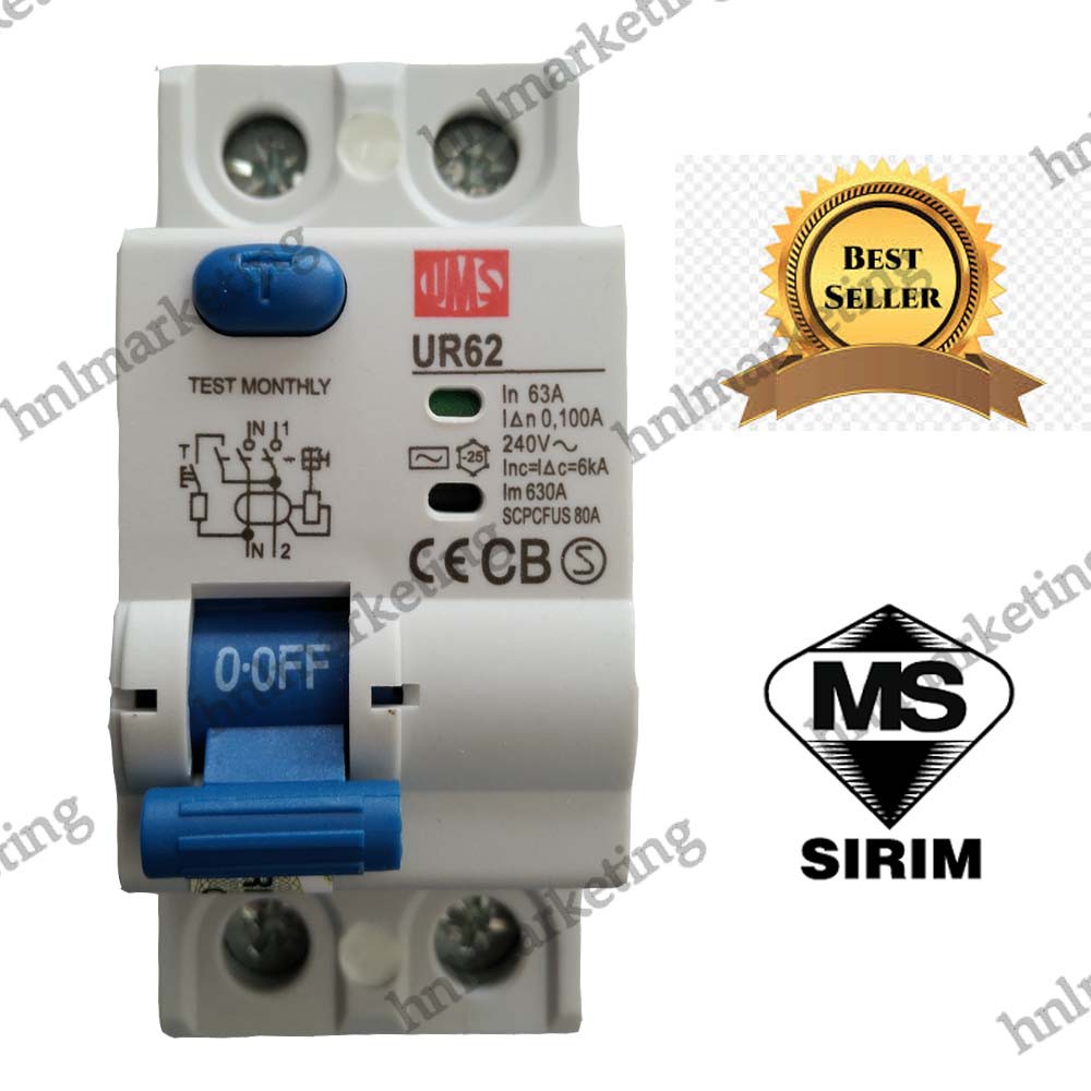 UMS RCCB ELCB 2POLE 63A 40A Shopee Malaysia