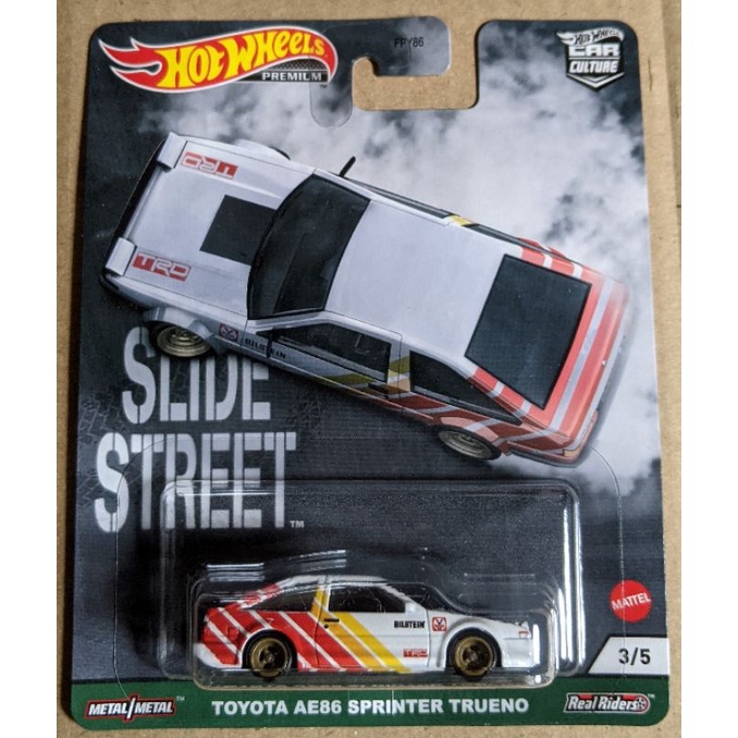 HOT WHEELS PREMIUM CAR CULTURE SLIDE STREET TOYOTA AE 86 SPRINTER