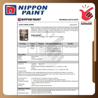 1L Nippon Slate Finish For Pebble Wash Sand Stone Garden Cat Pengkilat