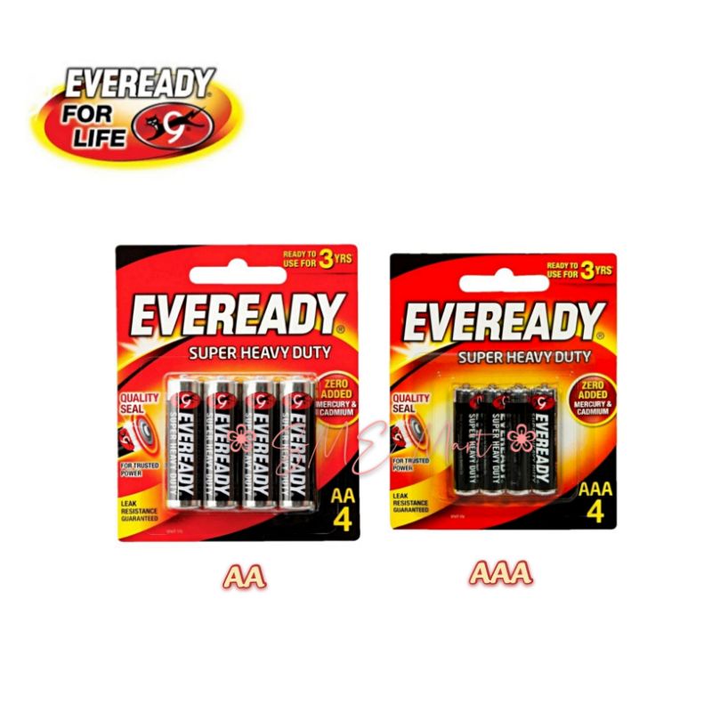 Eveready Super Heavy Duty Battery Aa Aaa Pcs Shopee Malaysia