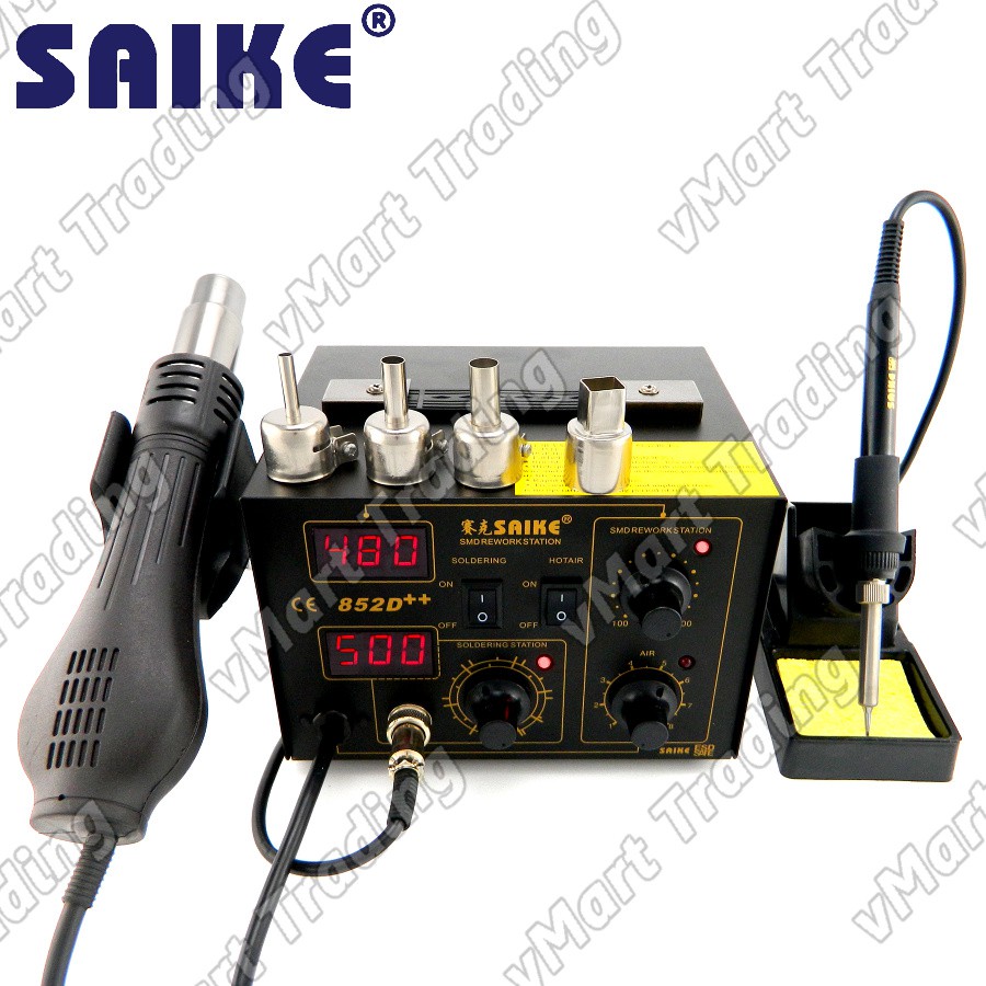 SAIKE 852D Digital Soldering Hot Air Rework Station Shopee Malaysia