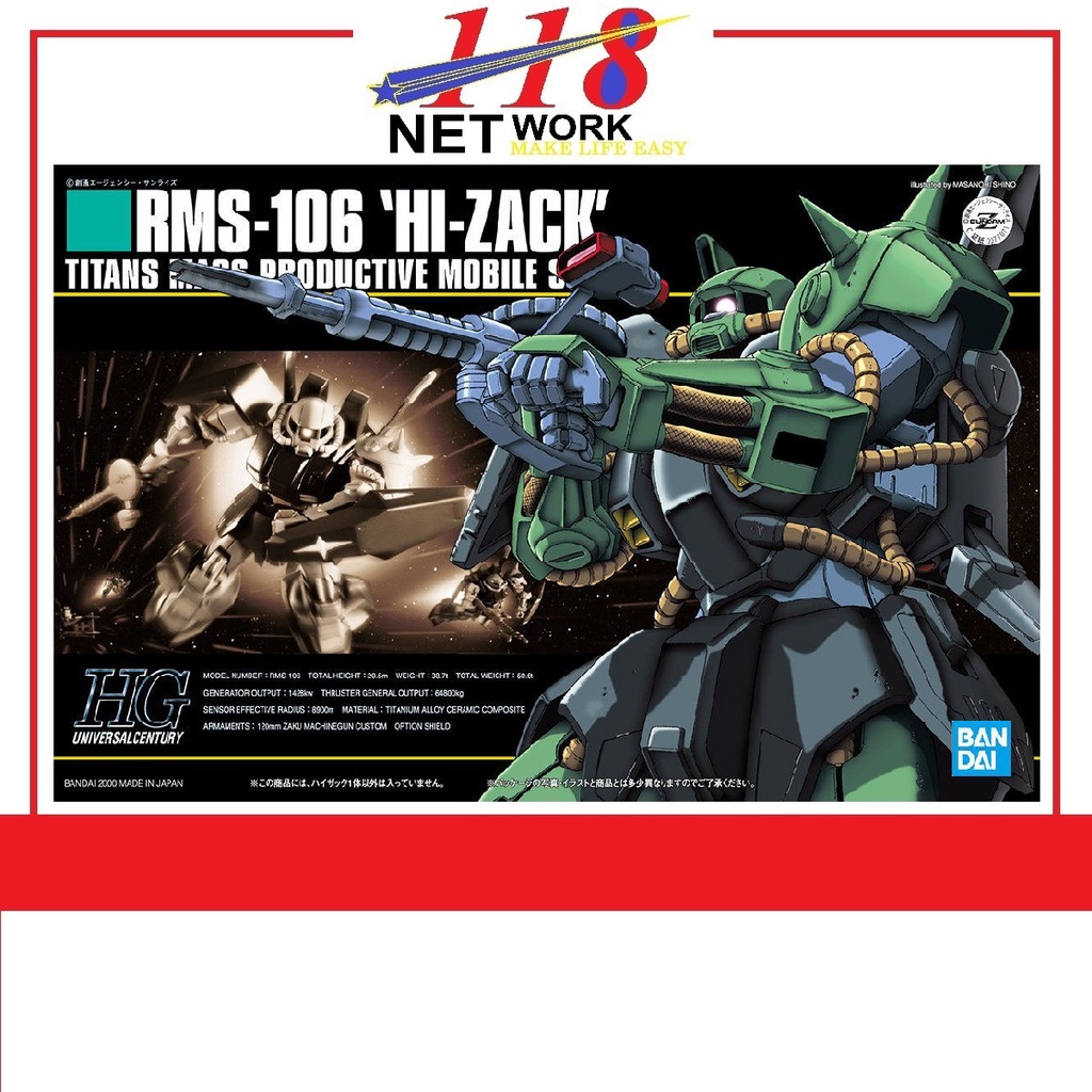 BANDAI Gundam HG HGUC 1 144 High Grade RMS 106 Hi Zack Titans Mass