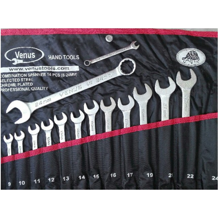 VENUS 8 24mm Combination Wrench Spanner Set Tools Set 14 PCS Set Spanar