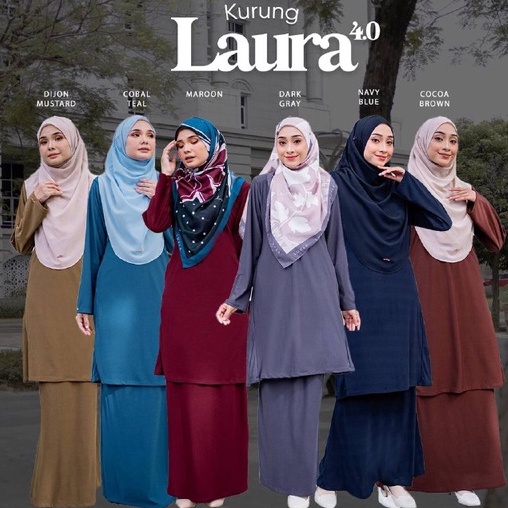 Baju Kurung Pahang Laura Plain By Luvla Baju Plus Size Saiz Xs