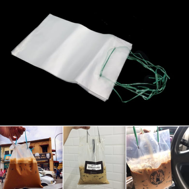 500GM Plastic Bag Tali Bag With String Plastic Bungkus HM Bag Plastik