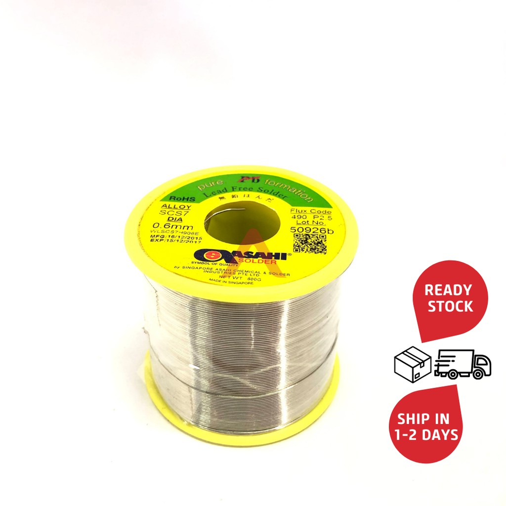 Original Asahi Solder Lead Free Solder Alloy 500g 0 6mm Shopee