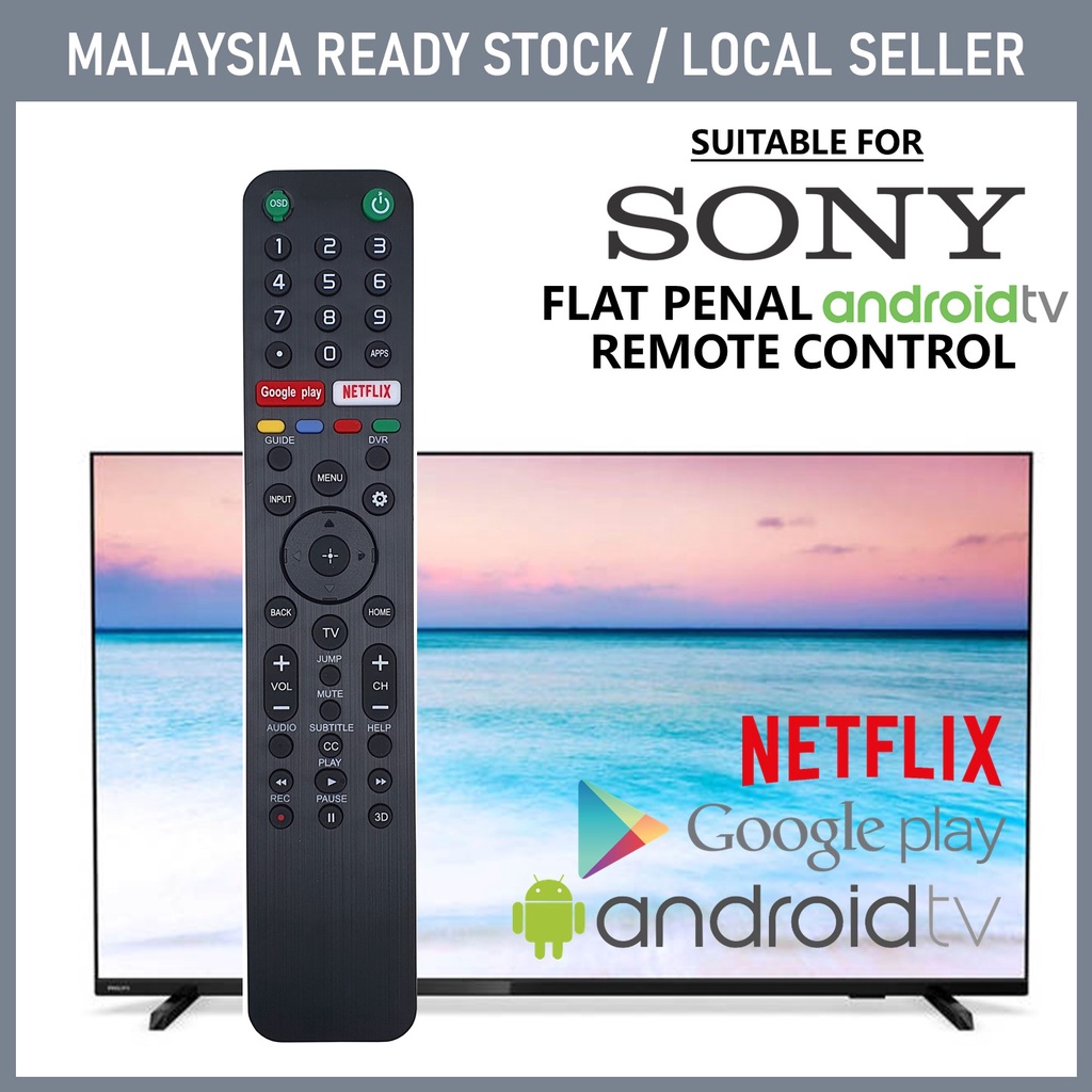 Sony Replacement For Sony Android Flat Panel LED LCD TV Remote Control