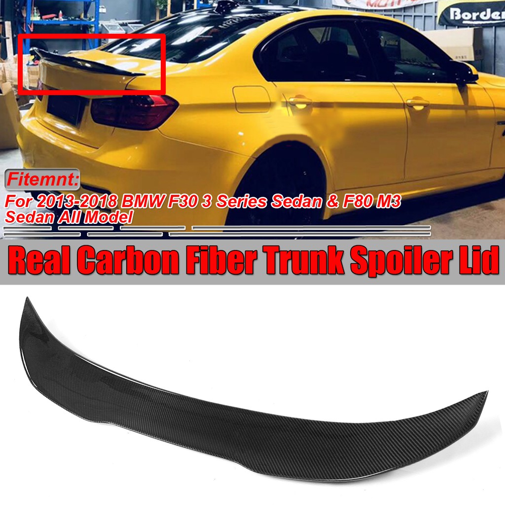 Carbon Fiber HighKick Trunk Spoiler PSM Style Fits 13 18 BMW F30 330i