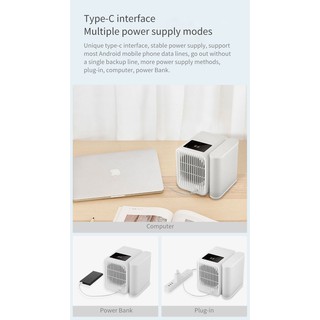 MICROHOO Mini Personal Air Cooler Air Conditioner 6W Adjustable Speed