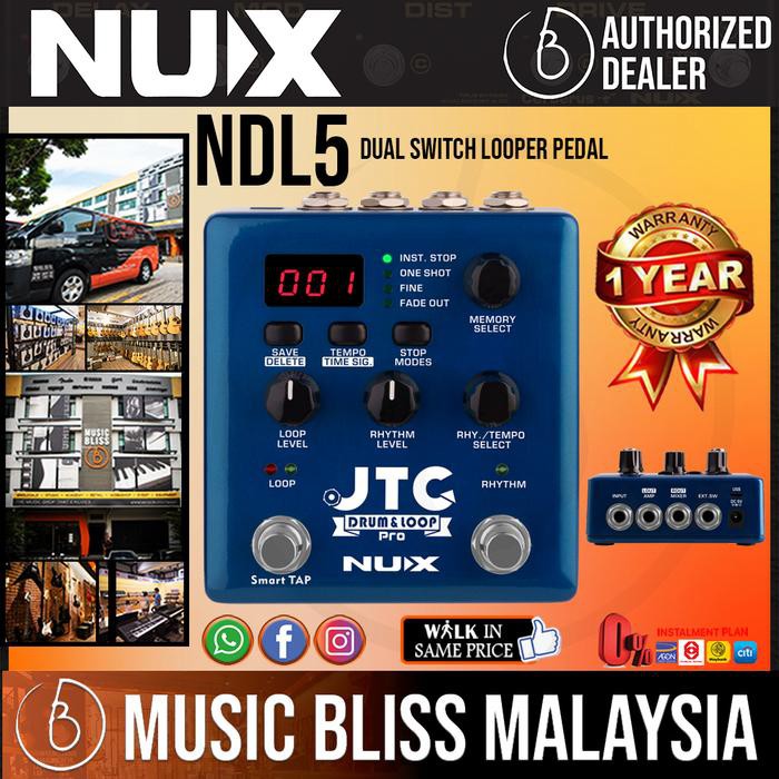 NUX NDL5 JTC Drum And Loop Pro Dual Switch Looper Pedal NDL 5 NDL