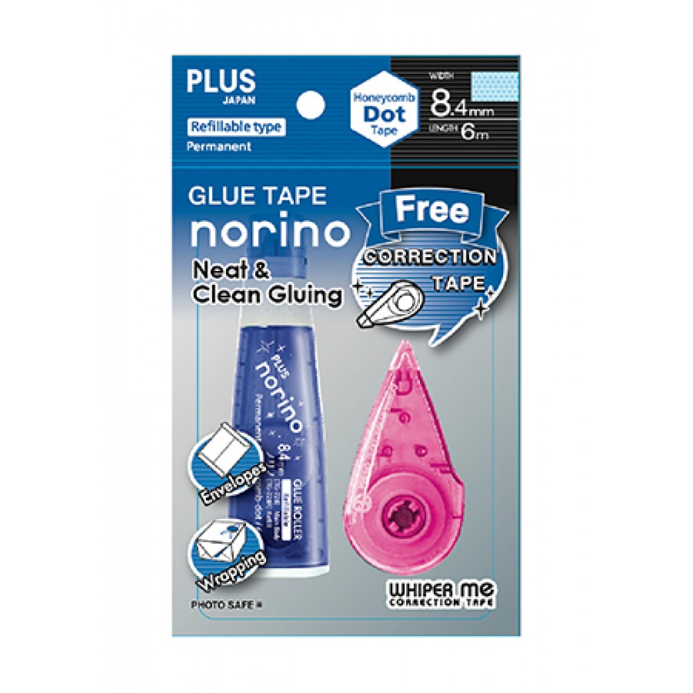 Plus Norino Mm Refillable Glue Roller Tape Free Whiper Me