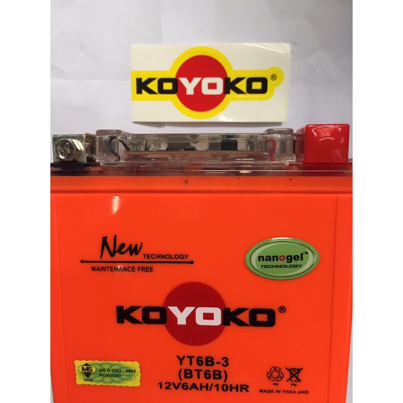 Koyoko Battery G Nanogel Gel Yt B Honda Rs Trx Cbr