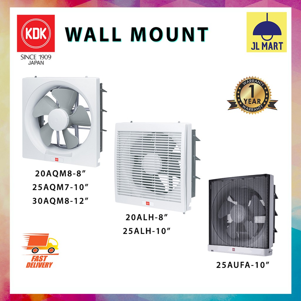 KDK 8 10 12 Wall Mount Exhaust Fan KDK Ventilation Fan Residential