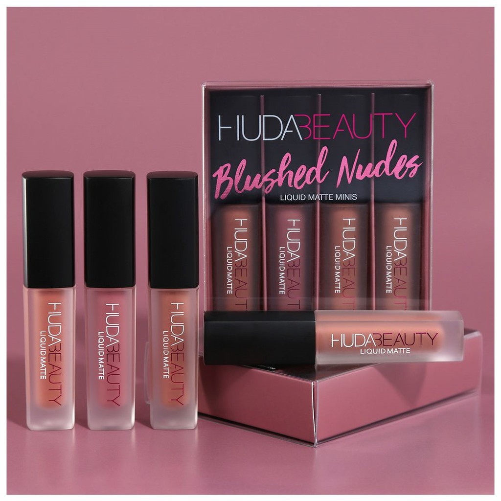 HudBeality New Nude Mini Lip Matte 4 Pcs Set Shopee Malaysia