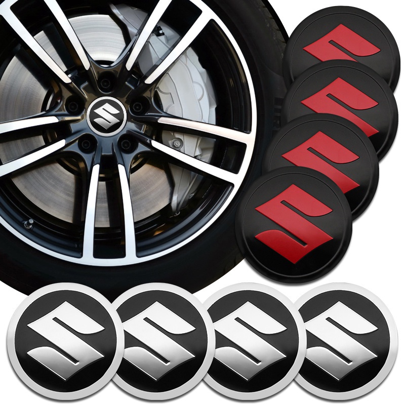 Pcs Set Mm Car Wheel Center Hub Cap Emblem Sticker For Suzuki Swift