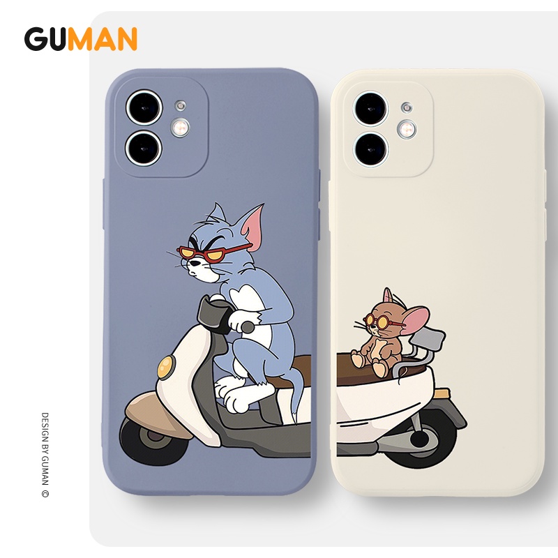 Guman Soft Silicone Matching Couple Set Cute Funny Shockproof Square