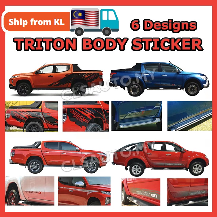 MITSUBISHI TRITON No 1 Design Sticker Body Car Side Body Sticker