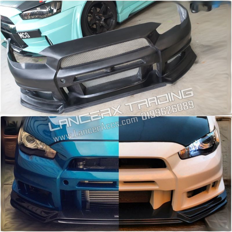 Varis Ver2 EvoX Front Bumper For Mitsubishi Lancer Proton Inspira FRP