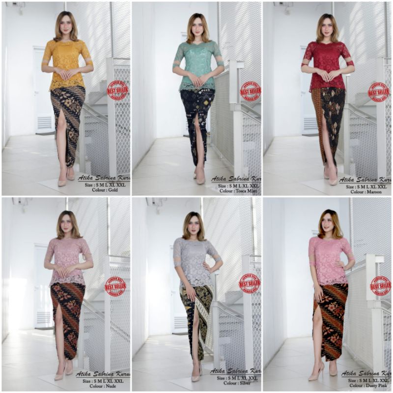 Modern Party KEBAYA Settings ATIKA SABRINA KURUNG BROKAT MIX TILE