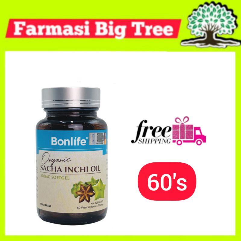 Bonlife Organic Sacha Inchi Oil Cold Press Vegetable Softgel Omega 3 6