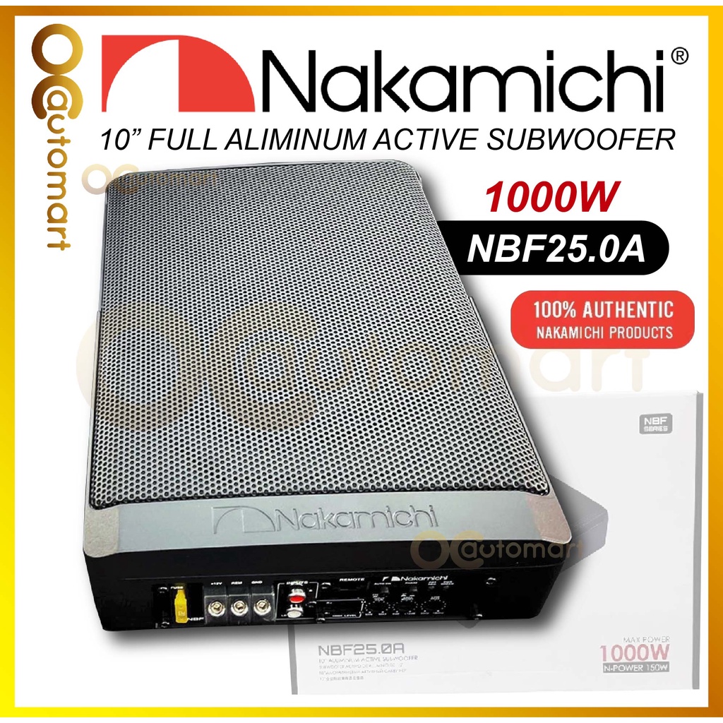 Nakamichi Nbf A Inch Full Aluminum Active Subwoofer Underseat