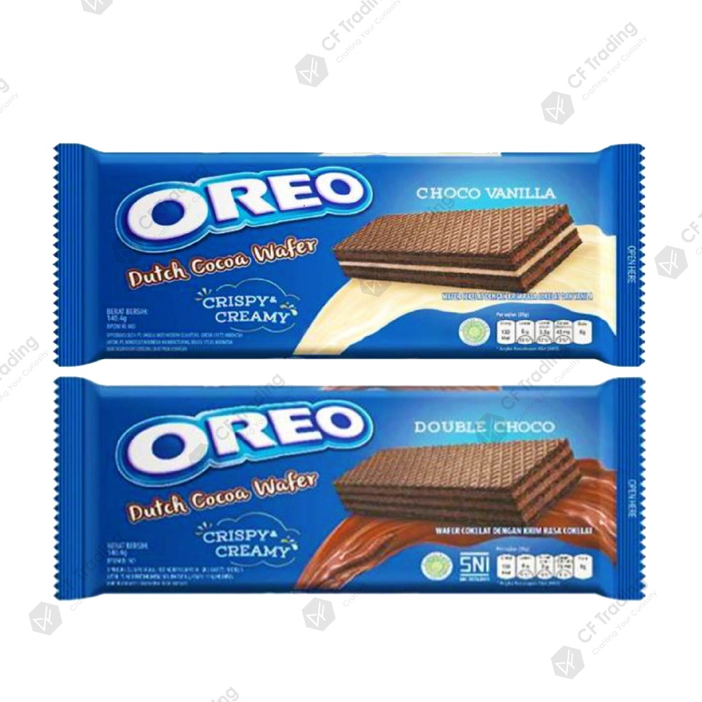 Oreo Dutch Cocoa Wafer Double Choco Choco Vanilla 140 4G HALAL