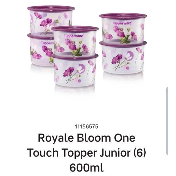 TUPPERWARE ROYALE BLOOM ONE TOUCH TOPPER JUNIOR 6PCS Shopee Malaysia