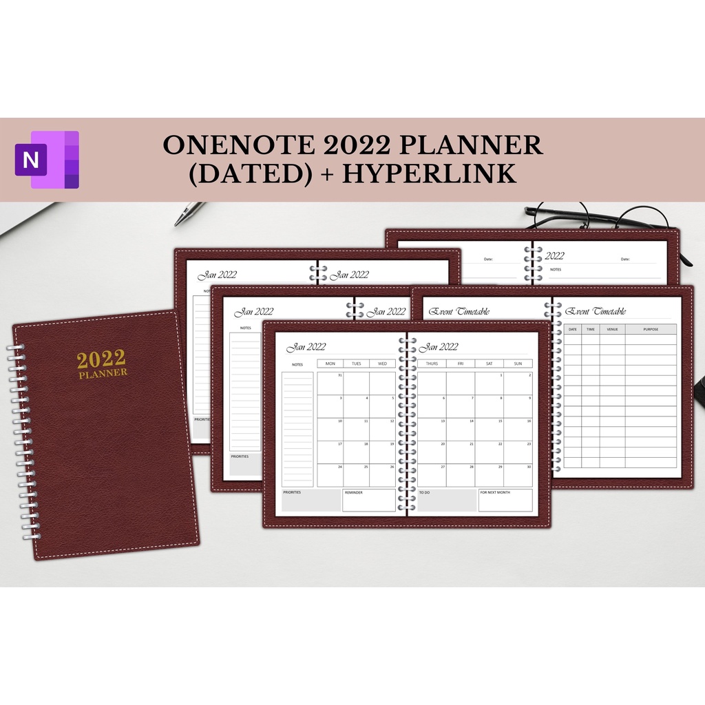 Onenote Planner Dated And Hyperlinked Onenote Planner Daily