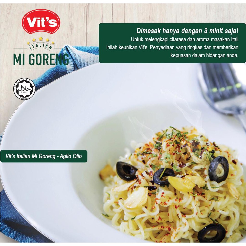 Vits Italian Mi Goreng Aglio Olio Bolognese Gm X Pkt Shopee