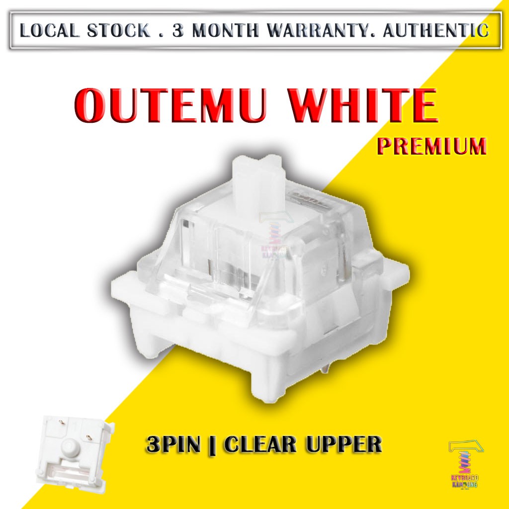 Outemu White Silent Linear Switch For Mechanical Keyboard CIY Sockets