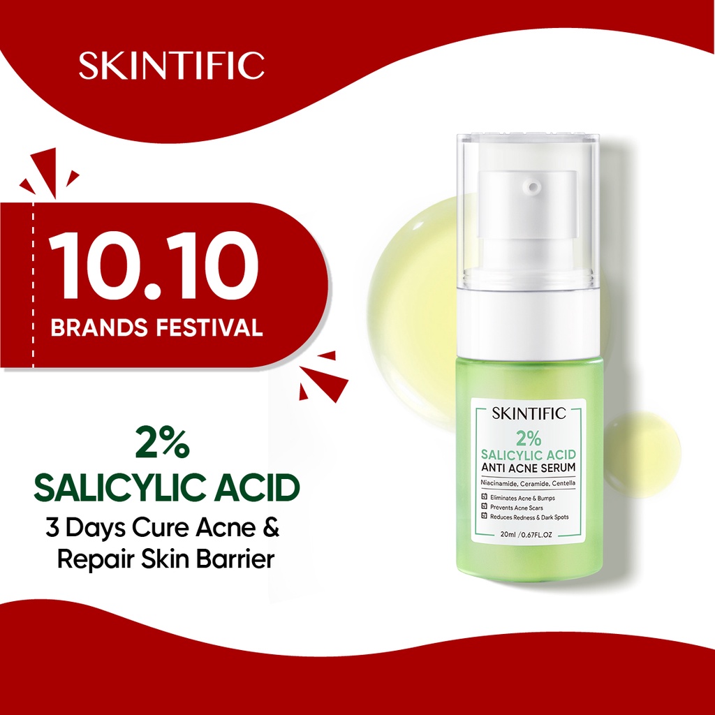 Skintific Salicylic Acid Anti Acne Serum Spot Scars Treatment