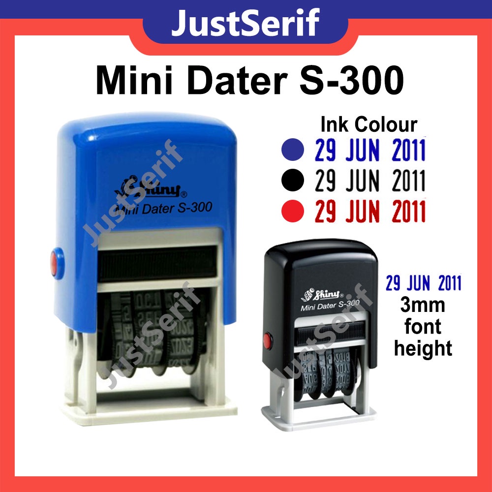 Shiny S300 Self Inking Mini Dater Date Stamp Shopee Malaysia