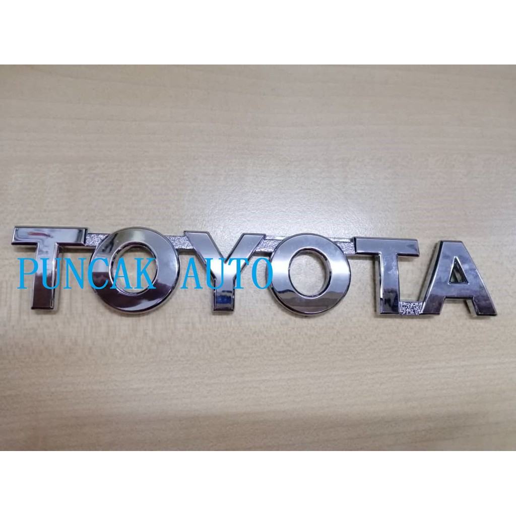 Toyota Rear Badge Emblem Logo Word Tulisan Toyota Cmx Cm Shopee