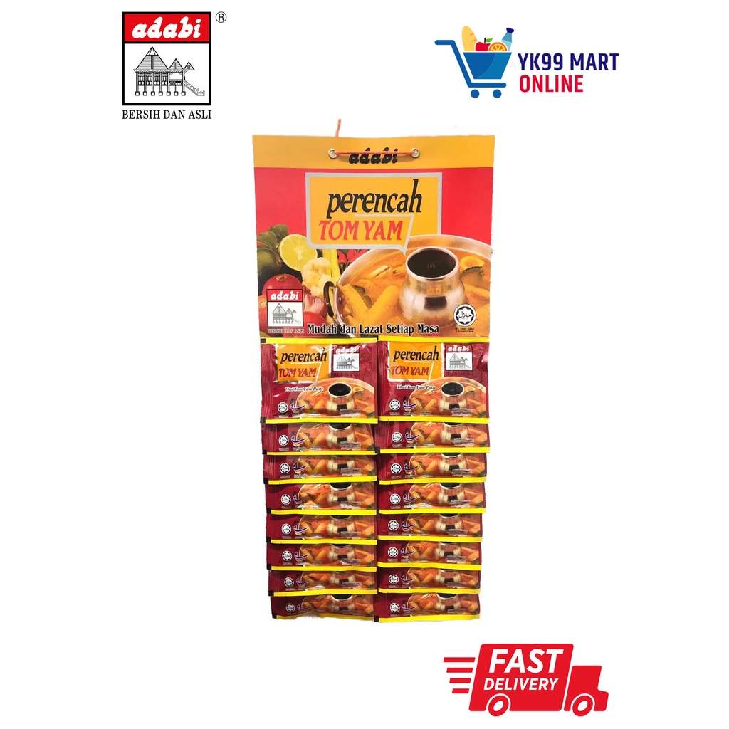 1 Papan Adabi Perencah Tomyam 40G X 16 Pack Shopee Malaysia