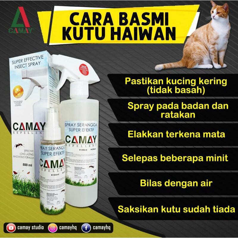 Spray Camay Repellent Spray Serangga LIPAS TIKUS PEPIJAT CICAK