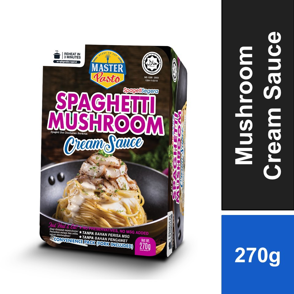 Master Pasto Spaghetti Mushroom Cream Sauce G Shopee Malaysia