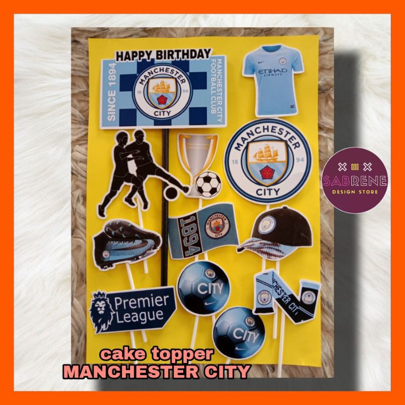 MANCHESTER CITY CAKE TOPPER READY STOCK BAKING SUPPLIES BAKEWARE CAKE