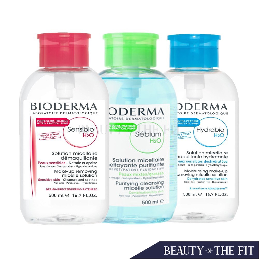 Bioderma Sebium Sensibio Hydrabio H2O With Pump 500ml Shopee