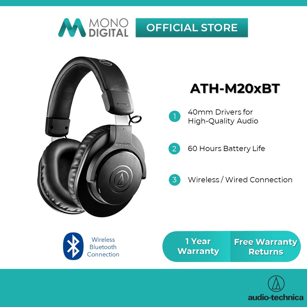 Audio Technica Ath M X Wired Ath M Xbt Wireless Bluetooth